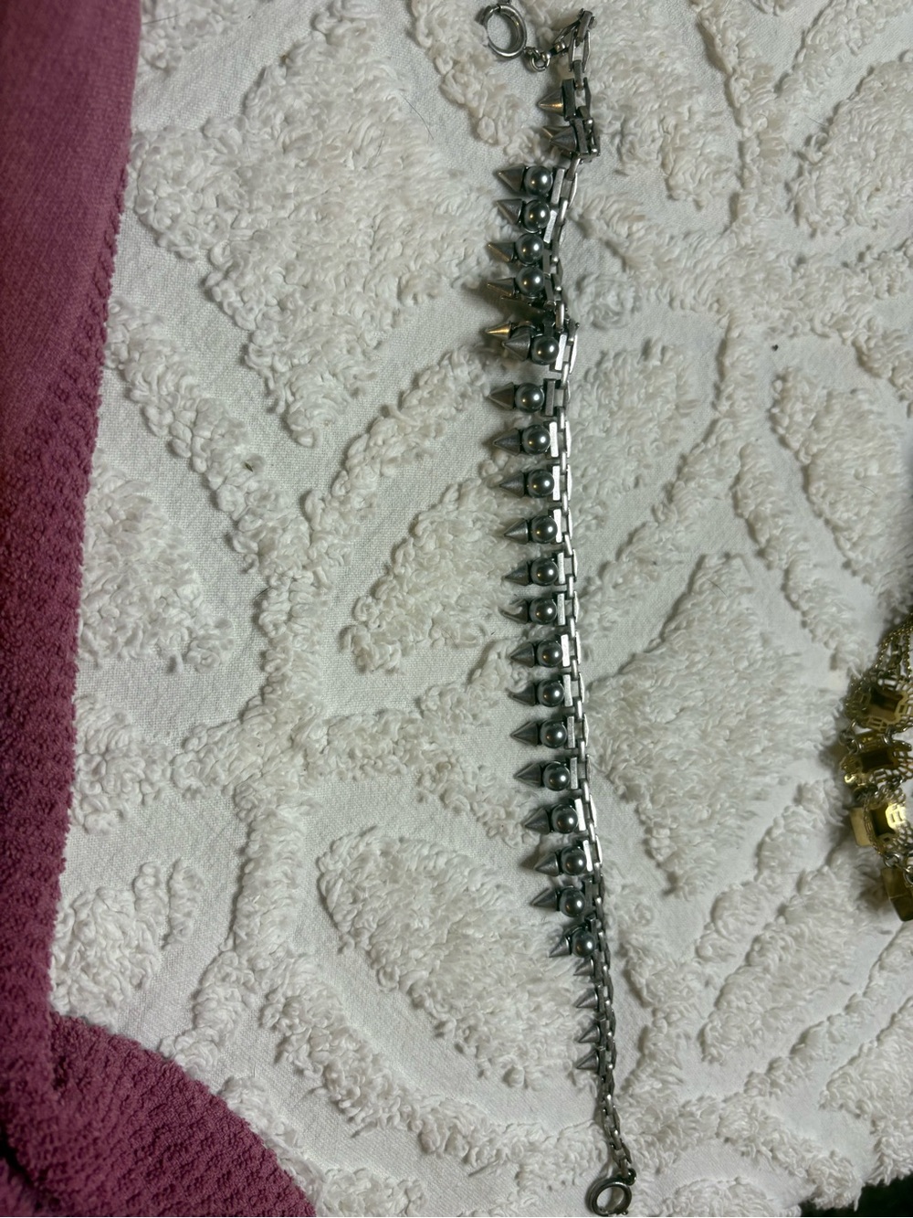 Stella & Dot Silver Spike Link Bracelet